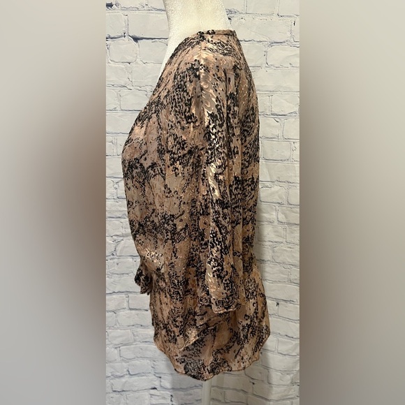 Parker Leopard Print Silk blend Dolman Sleeve Blouse Top XS - Picture 3 of 7